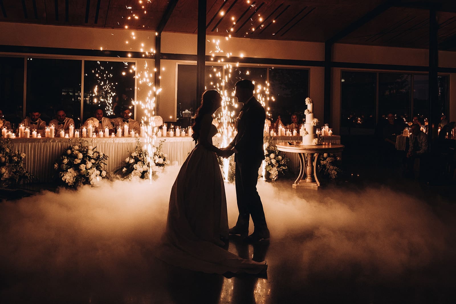 Willow and Ivie Wedding Venue First Dance with Sparklers